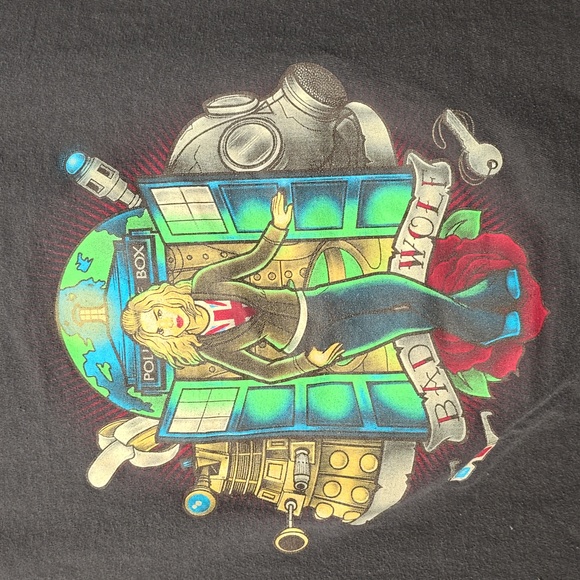 Doctor Who Bad Wolf Rose Tee Fury t-shirt - Picture 1 of 3